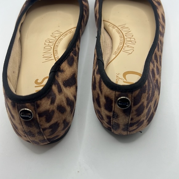 Sam Edelman Connie brown/black bow Ballet Flats Sz 7.5M leopard animal print - Picture 3 of 15